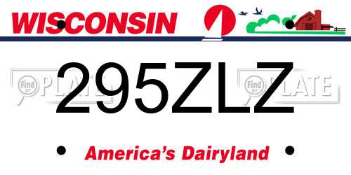 295ZLZ Wisconsin License Plate