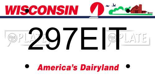 297EIT Wisconsin License Plate