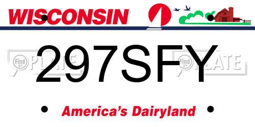 297SFY Wisconsin License Plate