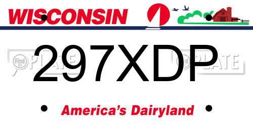 297XDP Wisconsin License Plate