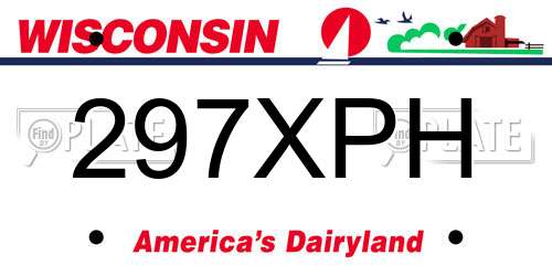 297XPH Wisconsin License Plate