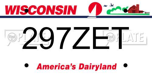 297ZET Wisconsin License Plate