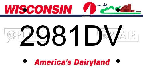2981DV Wisconsin License Plate