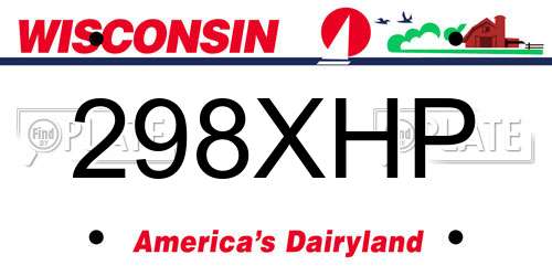 298XHP Wisconsin License Plate