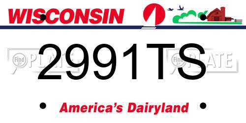 2991TS Wisconsin License Plate