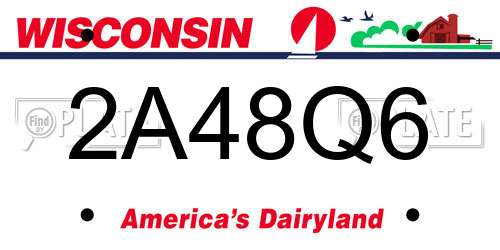 2A48Q6 Wisconsin License Plate