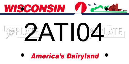 2ATI04 Wisconsin License Plate