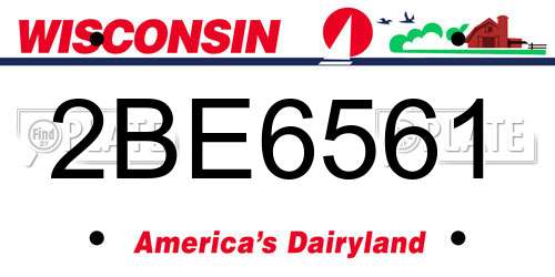 2BE6561 Wisconsin License Plate