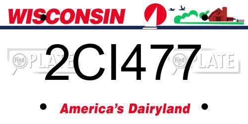 2CI477 Wisconsin License Plate
