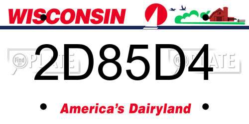 2D85D4 Wisconsin License Plate