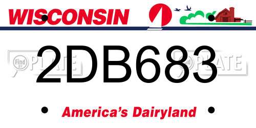 2DB683 Wisconsin License Plate