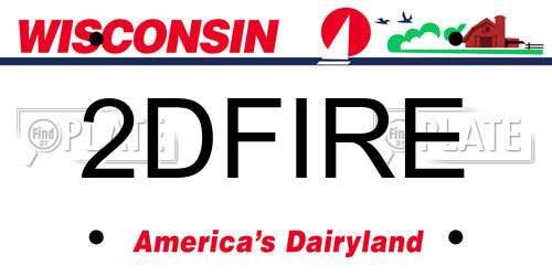 2DFIRE Wisconsin License Plate