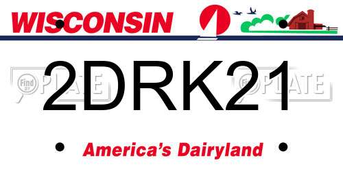 2DRK21 Wisconsin License Plate