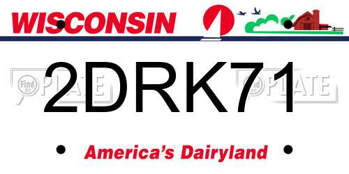 2DRK71 Wisconsin License Plate