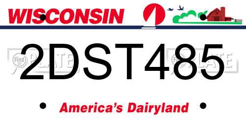 2DST485 Wisconsin License Plate
