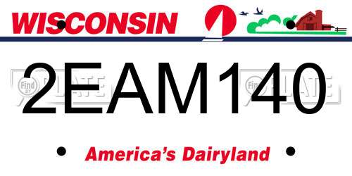 2EAM140 Wisconsin License Plate