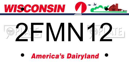 2FMN12 Wisconsin License Plate