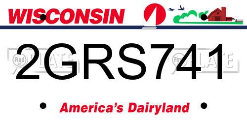 2GRS741 Wisconsin License Plate