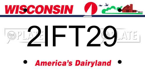 2IFT29 Wisconsin License Plate