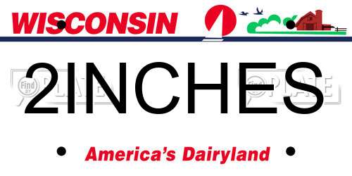 2INCHES Wisconsin License Plate