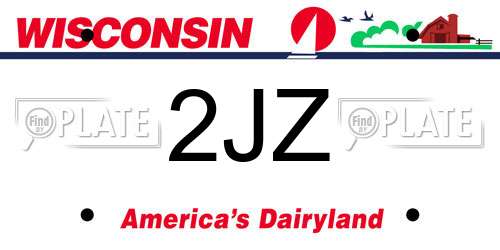 2JZ Wisconsin License Plate