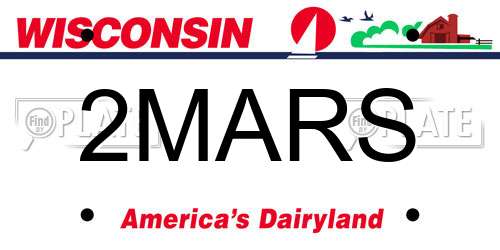 2MARS Wisconsin License Plate