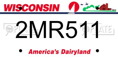 2MR511 Wisconsin License Plate