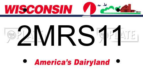 2MRS11 Wisconsin License Plate
