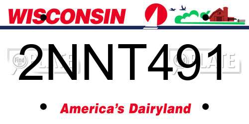 2NNT491 Wisconsin License Plate