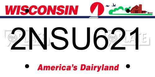 2NSU621 Wisconsin License Plate
