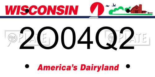 2O04Q2 Wisconsin License Plate