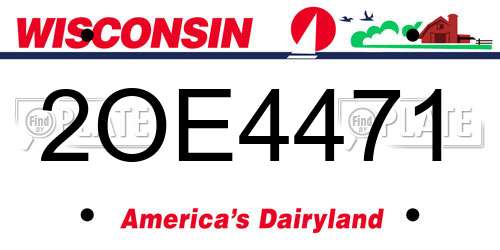 2OE4471 Wisconsin License Plate