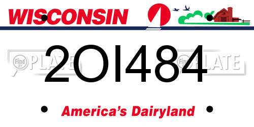 2OI484 Wisconsin License Plate
