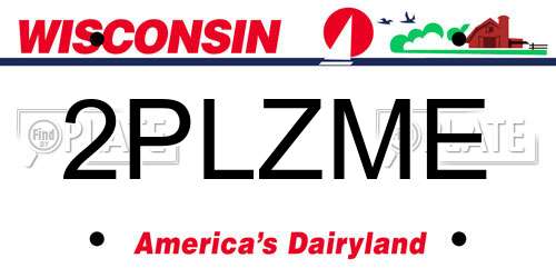 2PLZME Wisconsin License Plate