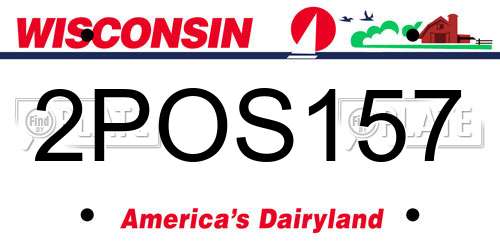 2POS157 Wisconsin License Plate