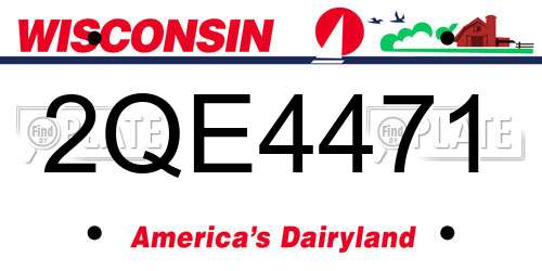2QE4471 Wisconsin License Plate