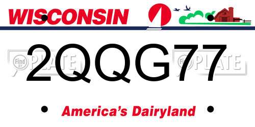 2QQG77 Wisconsin License Plate