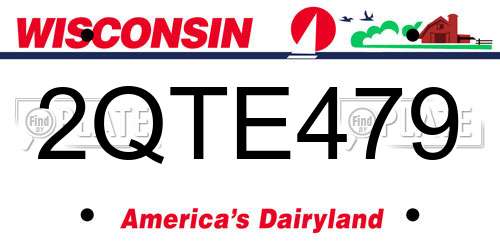 2QTE479 Wisconsin License Plate