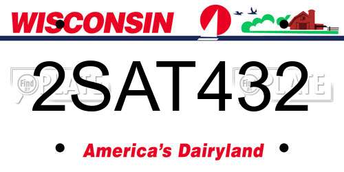 2SAT432 Wisconsin License Plate