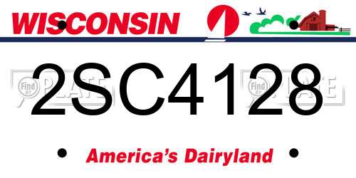 2SC4128 Wisconsin License Plate