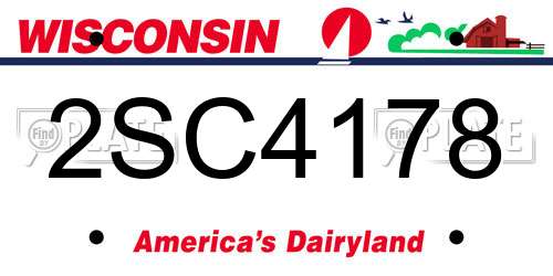 2SC4178 Wisconsin License Plate