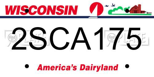 2SCA175 Wisconsin License Plate