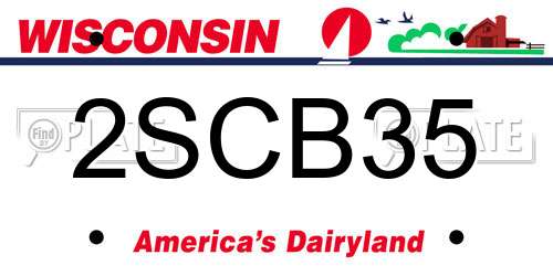 2SCB35 Wisconsin License Plate