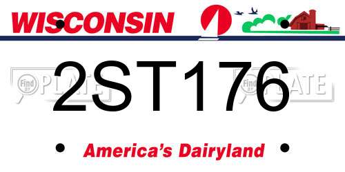 2ST176 Wisconsin License Plate