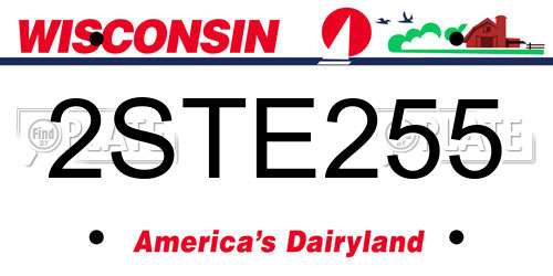 2STE255 Wisconsin License Plate