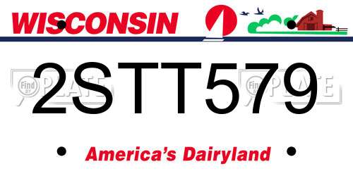 2STT579 Wisconsin License Plate