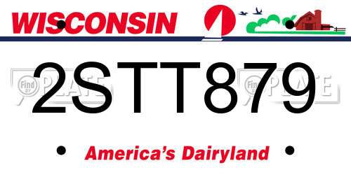 2STT879 Wisconsin License Plate