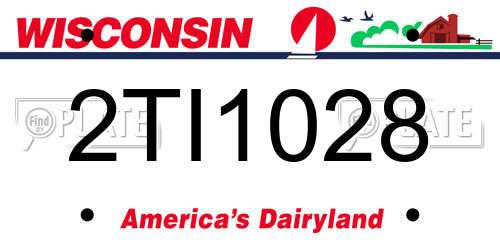 2TI1028 Wisconsin License Plate