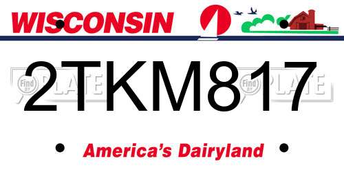 2TKM817 Wisconsin License Plate