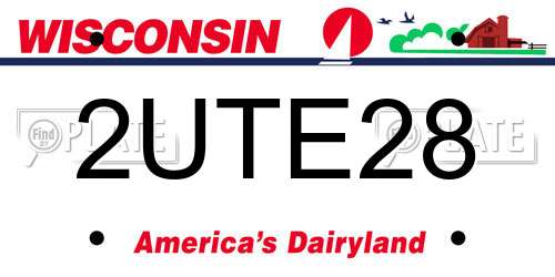 2UTE28 Wisconsin License Plate